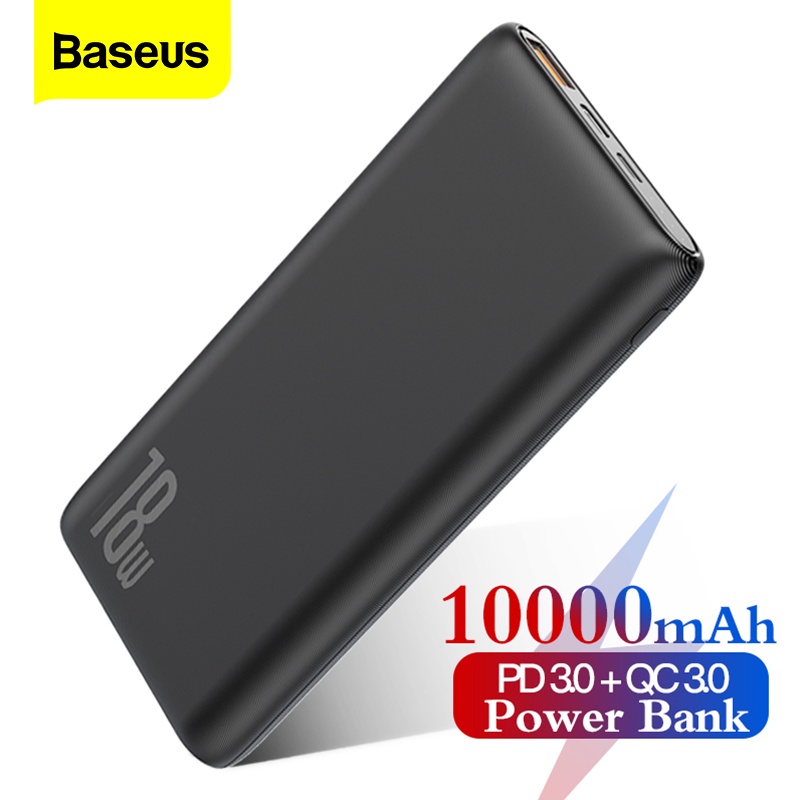 Baseus Power Bank 10000mAh Quick Charge 3.0 USB PD Fast Powerbank QC3.0 PD3.0 Portable External Battery Charger For Xiaomi Mi 9|Power Bank| - AliExpress