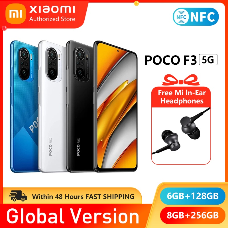 Global Version POCO F3 5G Smartphone 6GB 128GB / 8GB 256GB Snapdragon 870 Octa Core Mobile Phone 6.67