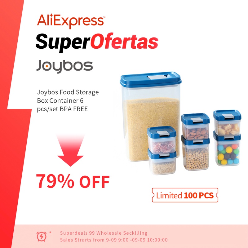 Joybos Food Storage Box Container 6 PCS Large Suit Kitchen Refrigerator Nut Multigrain Cans Block BPA FREE Dessert Bottle Jar|Bottles,Jars & Boxes| - AliExpress