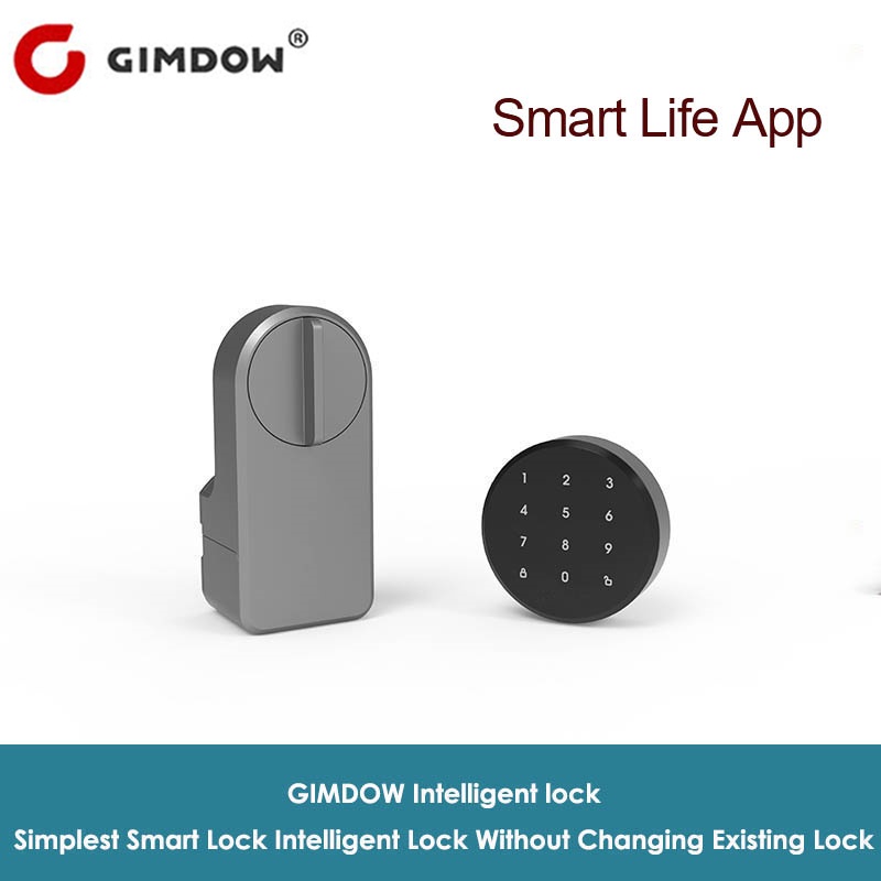 GIMDOW smart door lock Digital Password Bluetooth compatible Intelligent Sticker Installation Tuya Smart Electronic Door Lock|Electric Lock| - AliExpress