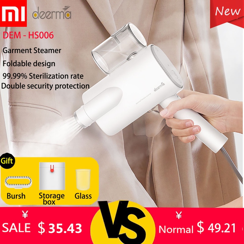 Xiaomi Deerma DEM HS006 Foldable Handheld Garment Steamer Steam Iron Household Portable Small Clothes Wrinkle Sterilization-in Garment Steamers from Home Appliances on AliExpress