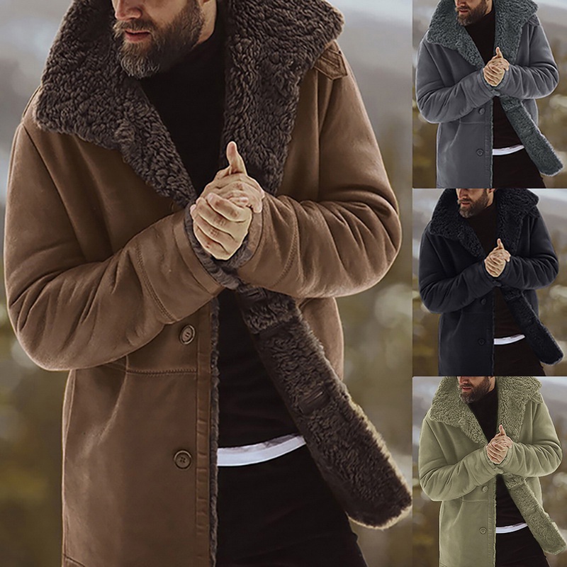 2019 Men Coat  Winter Thicken Warm Men Jacket Fleece Veste Homme Men Parkas Vintage Outwear Windproof Jacket men