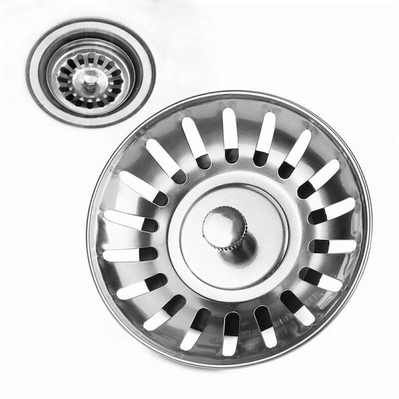 New Kitchen Sink Strainer Stopper Cover Stainless Steel Bathroom Basin Hair Catcher Trap Floor Waste Plug Sink Filtre lavabo-in Colanders & Strainers from Home & Garden on AliExpress