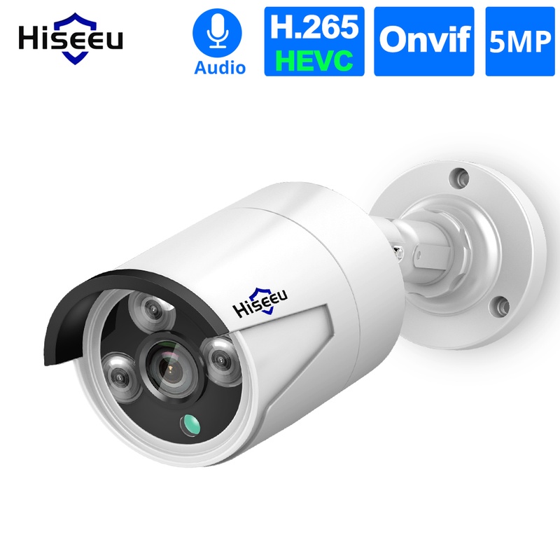 Hiseeu 5MP 4MP POE IP מצלמה חיצוני עמיד למים H.265 CCTV Bullet מצלמה ראיית לילה P2P תנועה זיהוי Onvif עבור Poe Nvr 48V|waterproof cctv|ip camerawaterproof cctv camera - AliExpress