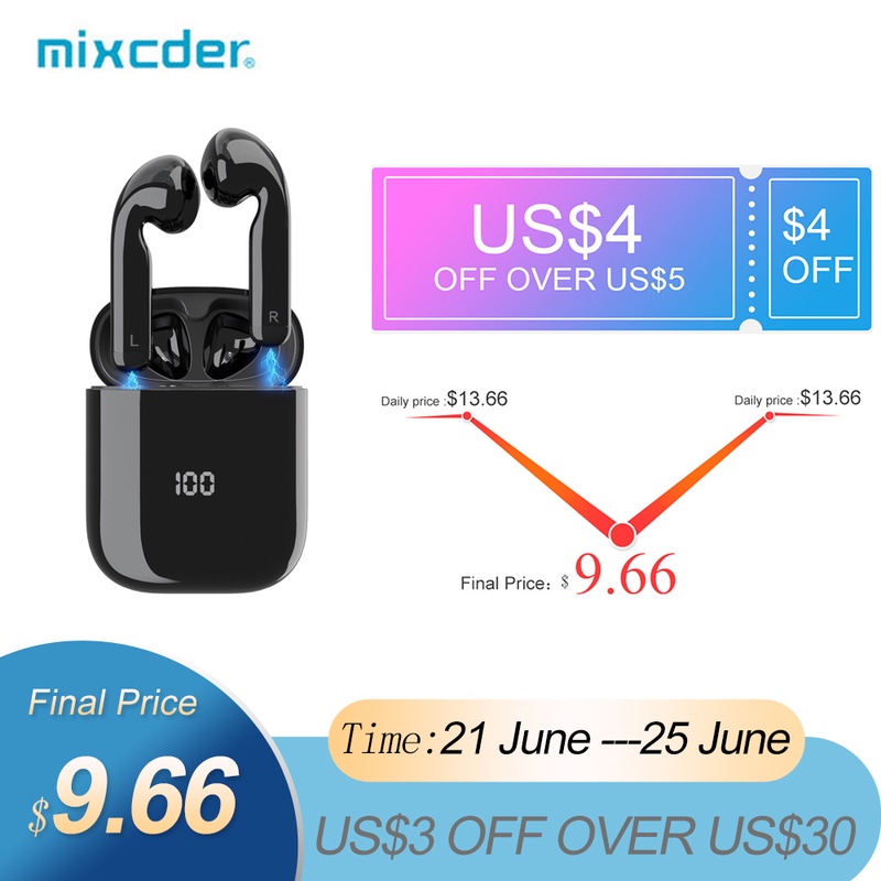 Mixcder X1 TWS Bluetooth Wireless Earphones with 4 Microphone BT5.1 Noise Cancellation Earbuds Sports Earphone 24Hrs Playtime|Bluetooth Earphones & Headphones| - AliExpress
