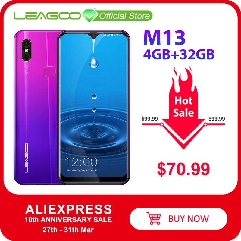 LEAGOO M13 4GB RAM 32GB ROM Mobile Phone Android 9.0 6.1
