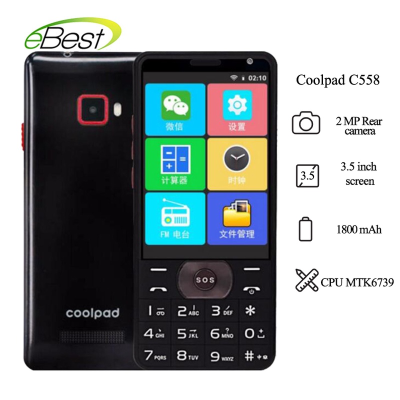 Coolpad C558 4G Smartphone 1GB RAM 8GB ROM 3.5 inch Dual SIM 1800mAh 2MP Rear camera CPU MTK6739 Cellphone|Cellphones| - AliExpress