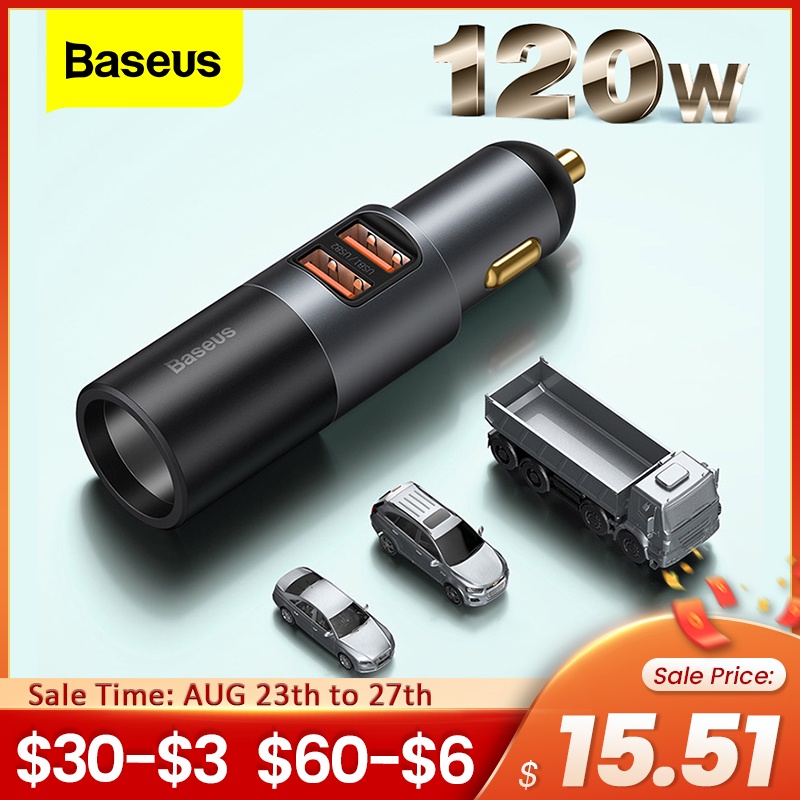Baseus 120W USB Car Charger Quick Charge 4.0 QC4.0 QC3.0 PD Type C Fast Charger For 12 24V Car Splitter Cigarette Lighter Socket|Car Chargers| - AliExpress