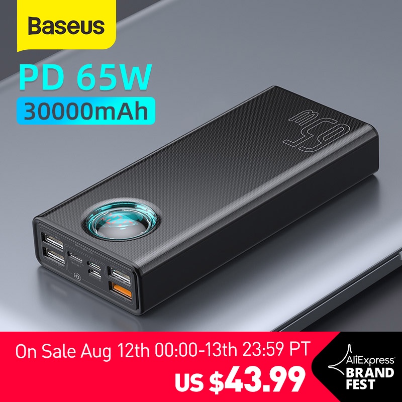 Baseus 65W Power Bank 30000mAh/20000mAh PD Quick Charge FCP SCP Powerbank Portable External Charger For Smartphone Laptop Tablet|Power Bank| - AliExpress