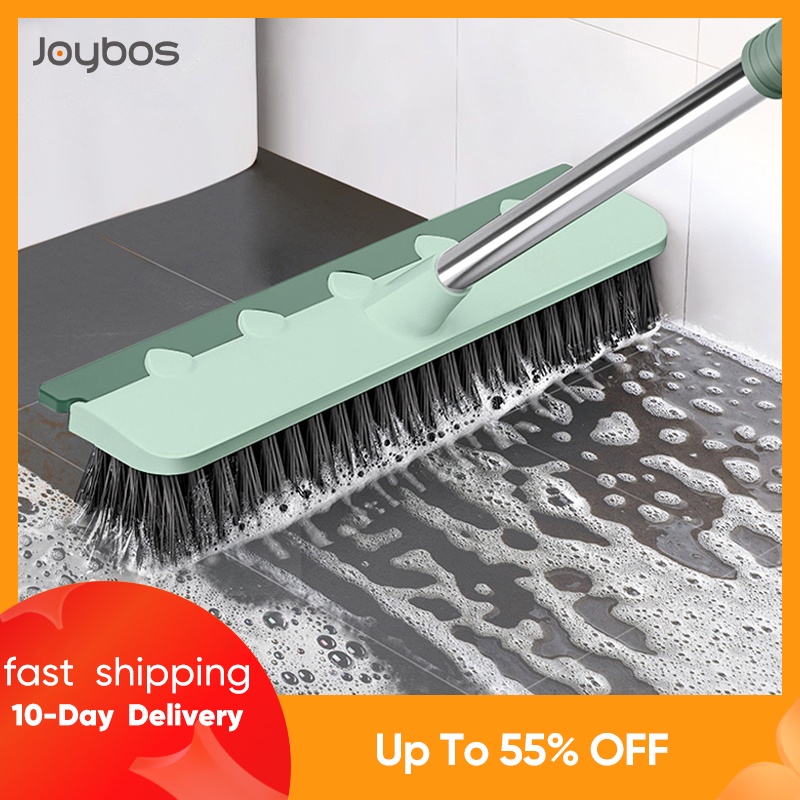 JOYBOS Pool Scrub Brush 2 In 1 Bathroom Wiper Stiff Bristle Window Squeegee Magic Broom Floor Mop Tub Tile Floor Cleaner Brush|Mops| - AliExpress