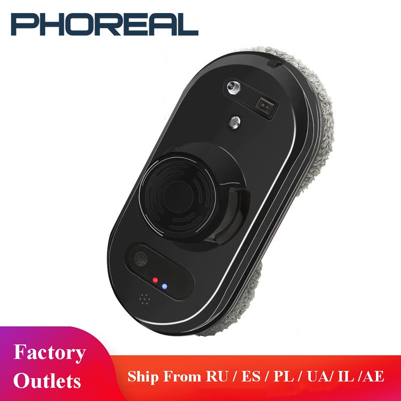 PhoReal FR S60 Window Cleaning Robot High Suction Electric Window Cleaner Robot Anti falling Remote Control Robot Vacuum Cleaner|Electric Window Cleaners| - AliExpress