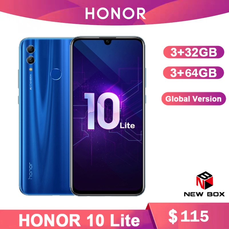 Huawei Honor 10 Lite 3GB 32GB Global VersionAndroid 9.0 Octa Core 6.21 inch 2340*1080P 24MP Camera Google Play Cellphone|Cellphones| - AliExpress