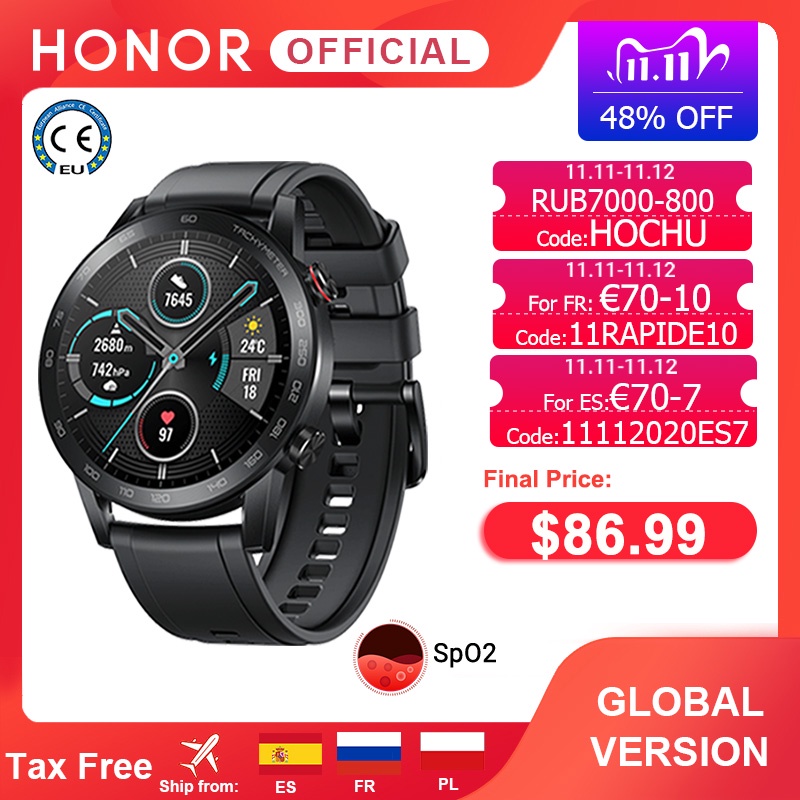 In Stock Global Version Honor Magic Watch 2 Smart Watch Bluetooth 5.1 Smartwatch Blood Oxygen 14 Days Waterproof MagicWatch 2|Smart Watches| - AliExpress