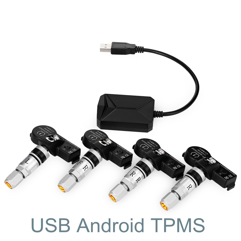 USB Android TPMS Car Tire Pressure Monitoring System Display Internal Sensors Android Navigation Tyre Pressure Alarm 0-116Psi