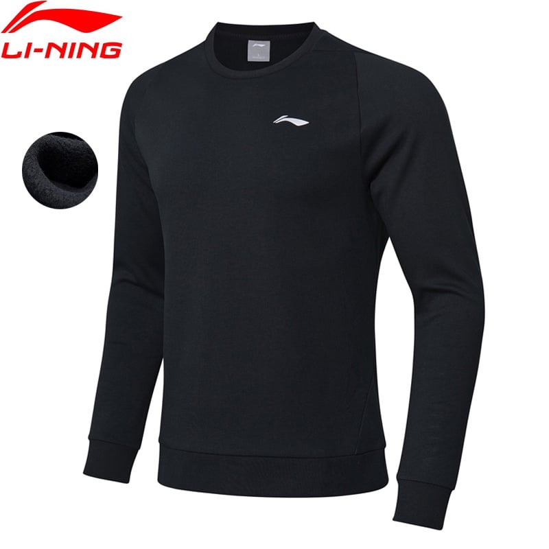 Li Ning Men Training Series Sports Hoodie Regular Fit Fleece Warm Cotton LiNing Comfort Sport Sweater AWDN859 MWW1497-in Trainning & Exercise Sweaters from Sports & Entertainment on AliExpress