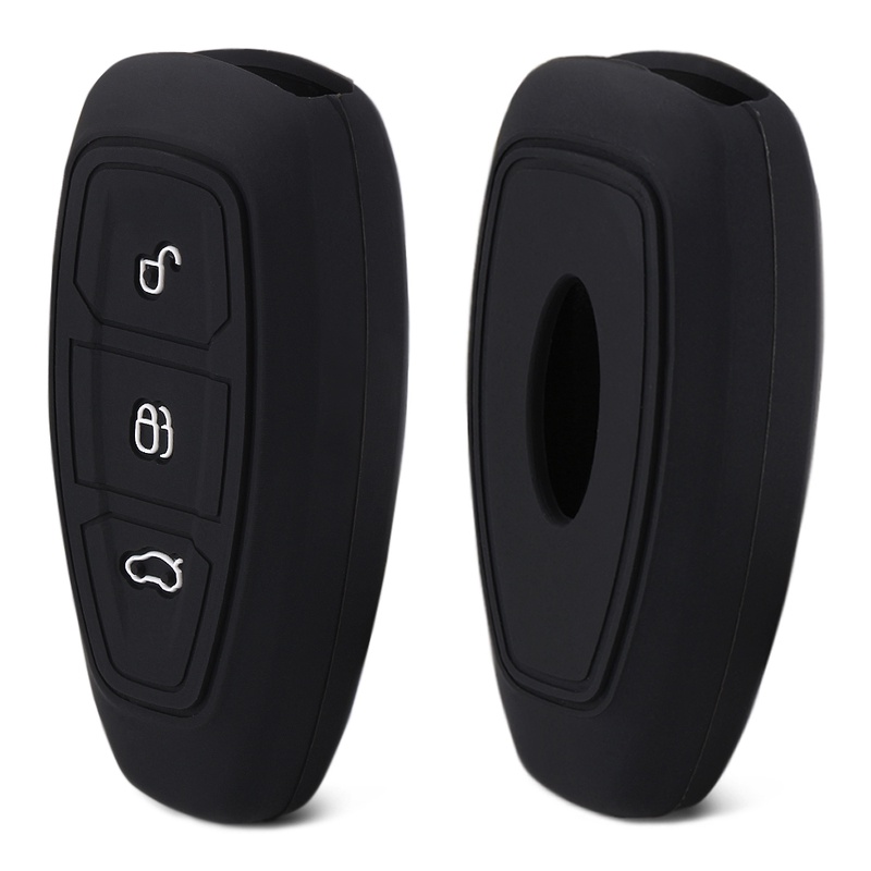 AndyGo Car Silicone Car Key Smart Remote Key Case Cover for Ford Fiesta Focus 3 4 MK3 MK4 Mondeo Ecosport Kuga Focus ST