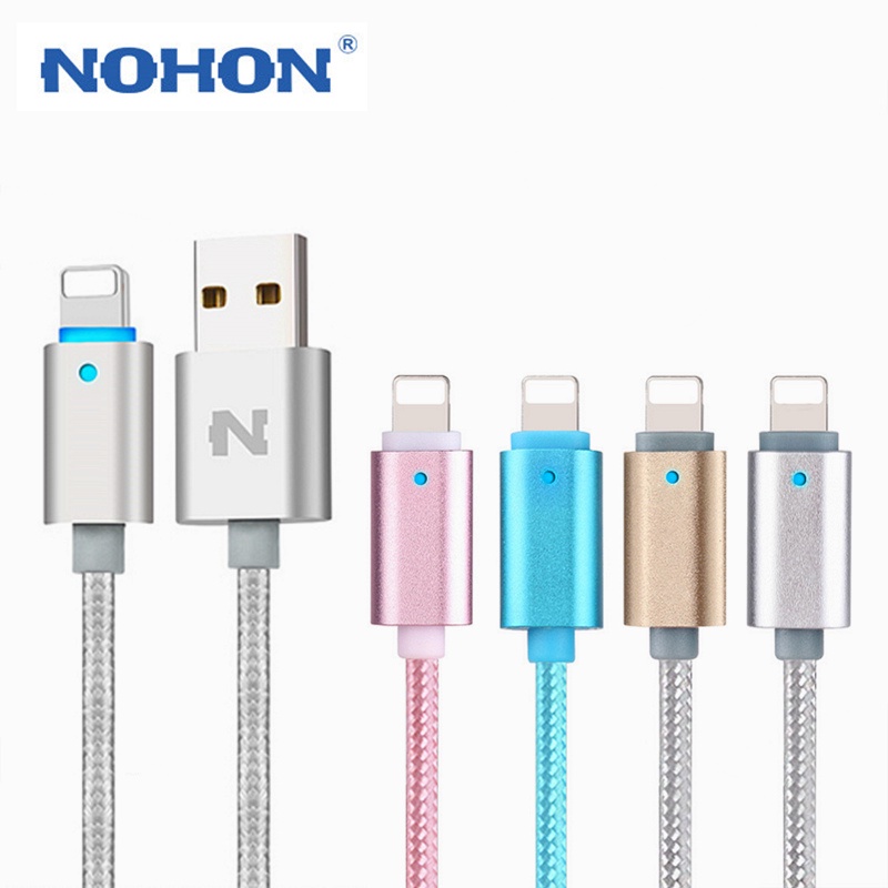 NOHON Original LED Lighting Cable 8Pin USB Charging Cable For Apple iPhone 5 5S 6 6S Plus iPad 4 Air 2 Data Sync Smart Power-Off