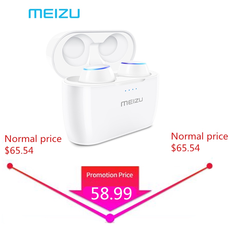 Original MEIZU POP TWS True Wireless Bluetooth Earphones In-Ear Earbuds Waterproof With Microphone Wireless Charging
