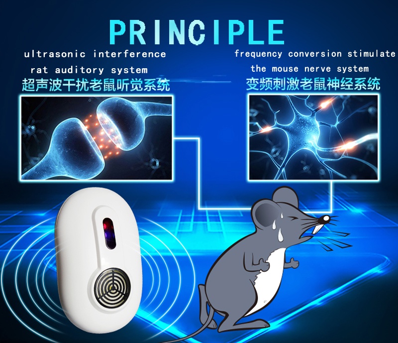 Intelligent Ultrasonic Electromagnetic Wave Pest Quitter Mouse Repeller Expeller Rat Control Device Rat Repellent Mice Killer