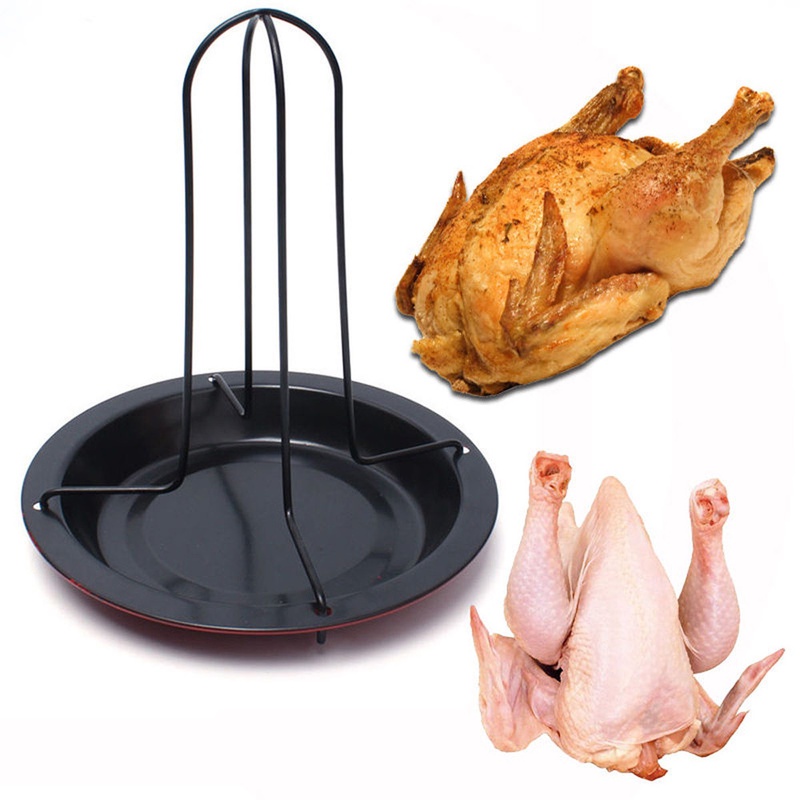 New Kitchen Outdoor BBQ Tools Chicken Duck Holder Rack Grill Stand Roasting For BBQ Rib Non Stick Carbon Steel|Forks| - AliExpress