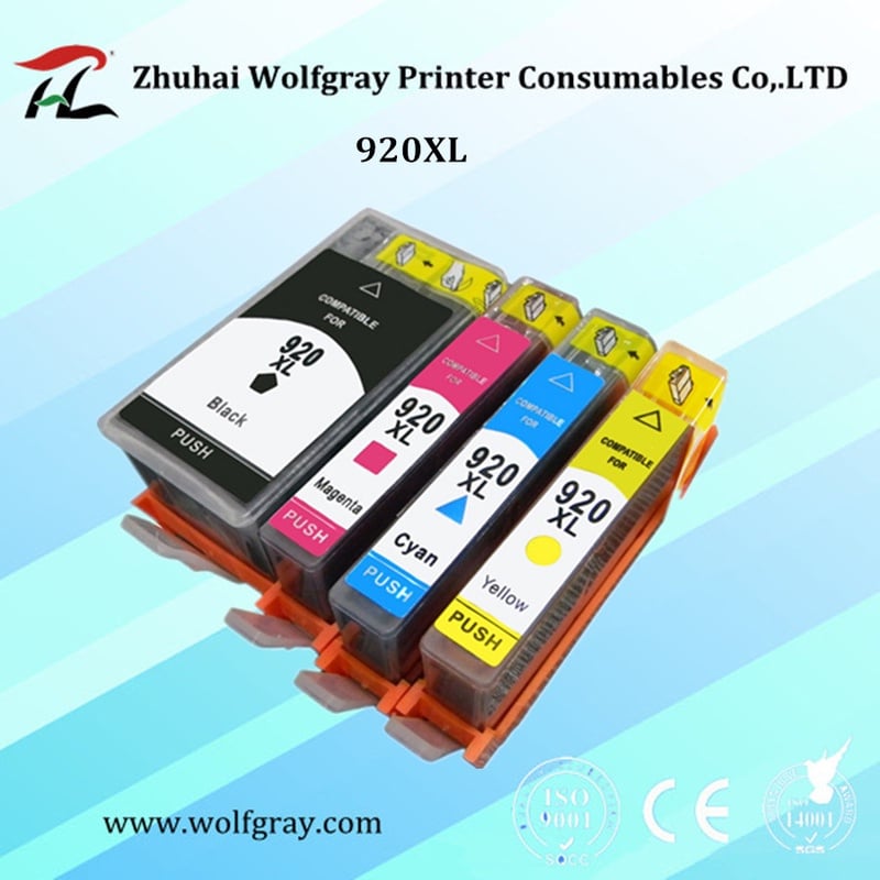 4PCS 920 compatible ink cartridge for HP 920XL For HP920 Officejet 6000 6500 6500A 7000 7500 7500A printer with chip