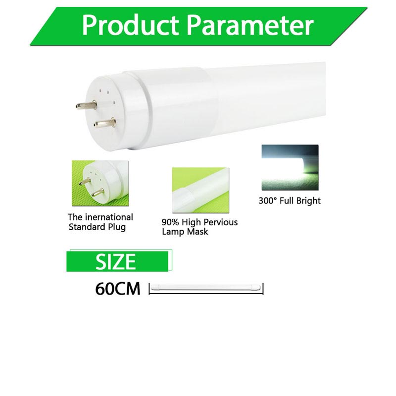 High Bright LED Tube T8 10w 60cm 2Feet 220v LED Fluorescent Light Tube LED Lamp milky cover Warm Cold White SMD2835 Bulb neon