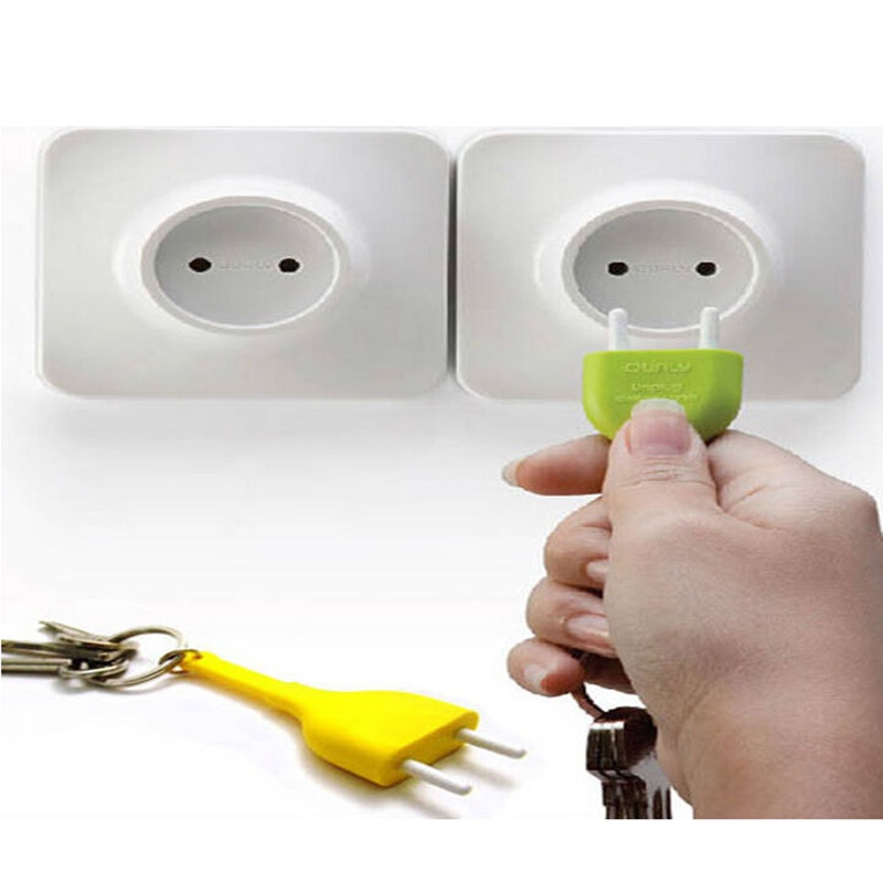 2017 New 1 Set Unplug Key Ring Key Chain Rack Key Hook key Hanger Storage Key Holder housekeeper Valentine's day Birthday Gift