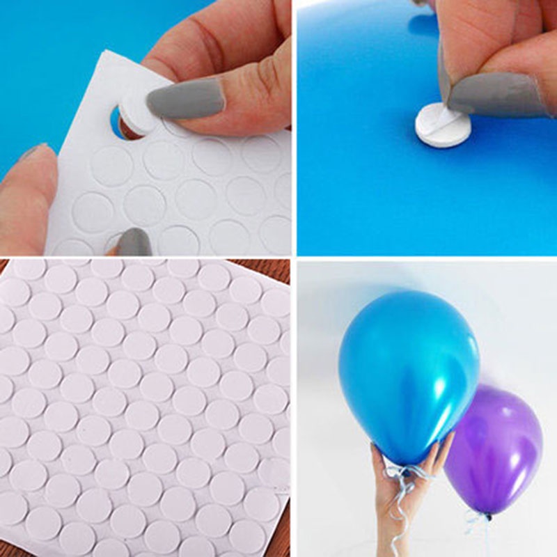 100 Points Balloon Attachment Glue Dot Attach Balloons To Ceiling Or Wall Stickers Birthday Party Wedding Supplies