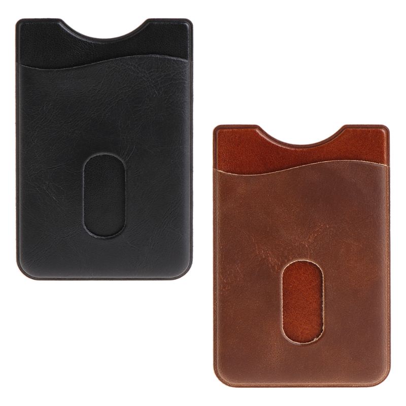 Leather Card Holder Sticker  Adhesives Credit ID Card Mobile Phone Back Pocket Wallet Case Stickers Bag Pouch