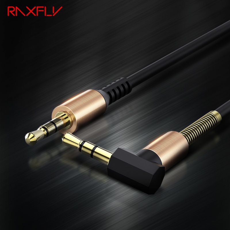 RAXFLY 3.5mm Audio Cable 90 Degree Right Angle Flat Jack Aux Cable For iPhone Samsung Car Speaker Line Aux Cord MP3/4