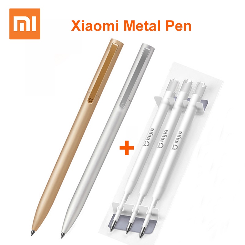 100% Original Xiaomi Mijia Metal Sign Pens MI Pens 0.5mm Signing Pens PREMEC Smooth Switzerland Refill MiKuni Japan black Ink|ink black|ink refillink pen refill - AliExpress