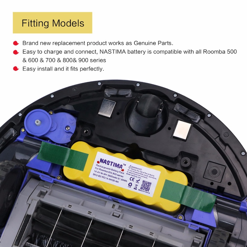 NASTIMA 3600mAh Battery for iRobot Roomba 500 600 700 800 900 Series Vacuum Cleaner iRobot roomba 600 620 650 700 770 780 800