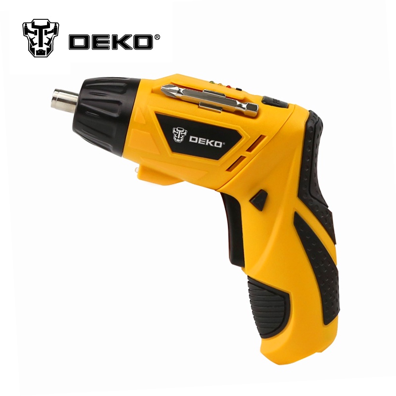 DEKO Cordless Electric 3.6V Lithium-Ion Screwdriver Household Multifunction Electric Drill Tools LED Light Rechargeable