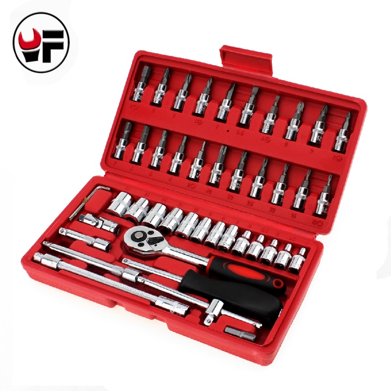 46pcs Torque Wrenches 1/4 Inch Socket Wrench Set Car Repair Tool Ratchet Set Torque Wrench Combination Bit a set of keys-in Wrench from Tools on Aliexpress.com | Alibaba Group