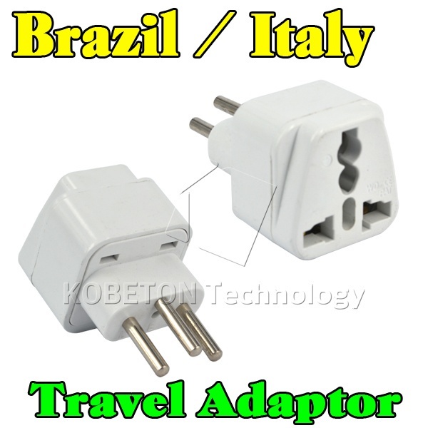 Portable Travel Power Adapter Plug Wall Charger Socket EU AU US UK to Brazil Italy Plug Universal 3 Round Pin Home Converter 10A