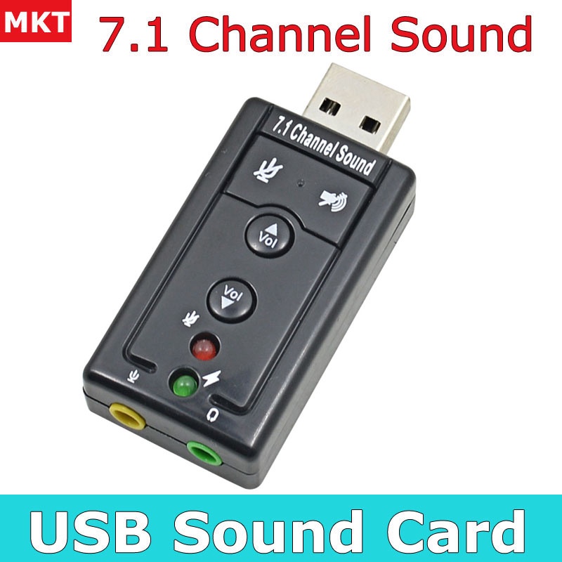 Professional External USB Sound Card Adapter Virtual 7.1 Channel 3D Audio with 3.5mm Headset Microphone for PC Desktop Laptop