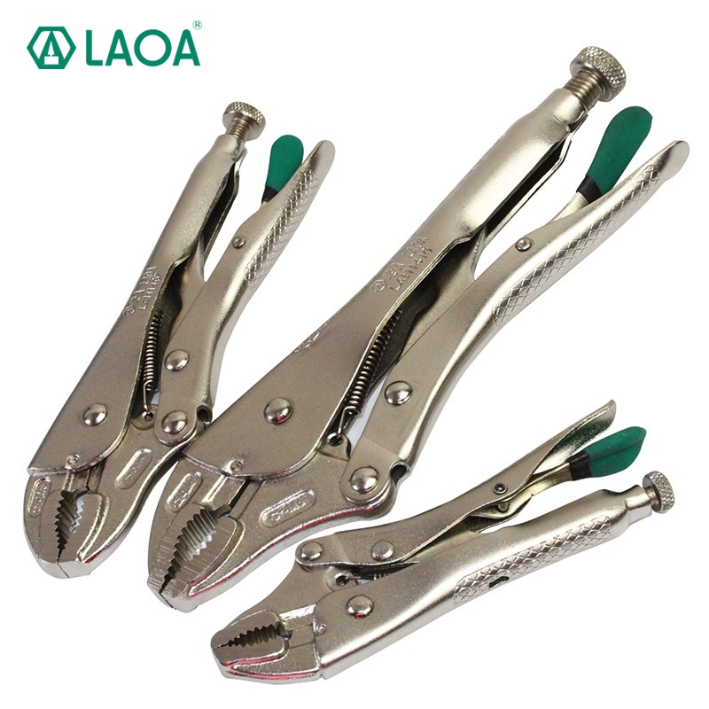 LAOA 5inch 7inch 10 inch Locking pliers round nose Hot sales Welding Tool Straight Jaw Lock Mole Plier Vice Grips Pliers set
