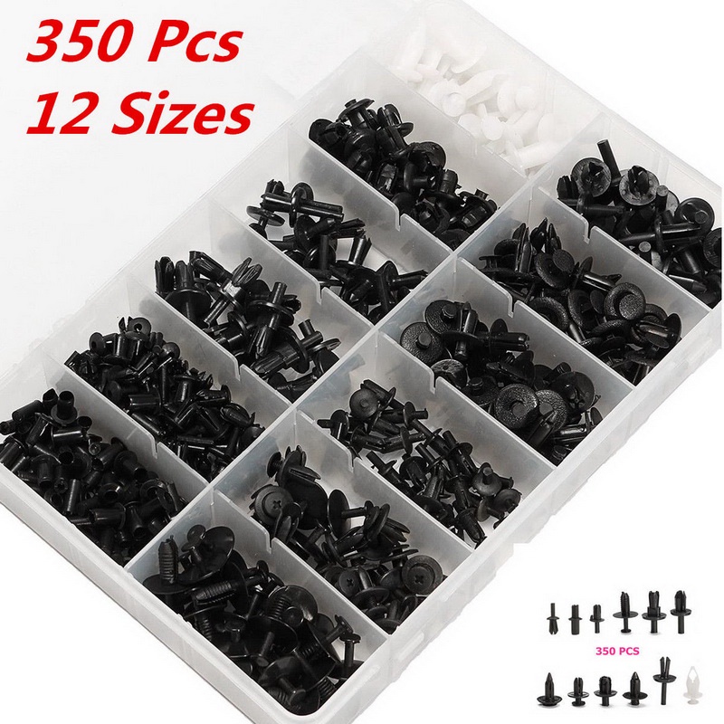 DEDC 350PCS Car Auto Push Pin Rivet Trim Clip Panel Body Interior Assortment Set for Volvo/BMW /GM /Ford /Toyota /Honda /Nissan
