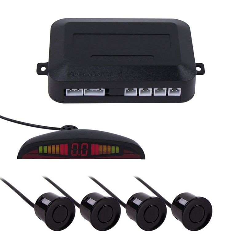 1 Set LED Parking Sensor Kit 7 Colors Car LED Display 4 Sensors 12V For All Cars Reverse Assistance Backup Radar Monitor System