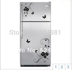 2017 New arrival! Freeshipping Flower Wall Art Stickers Wall Decal Kitchen Refrigerator Flower Home Decor Decoration 2 style