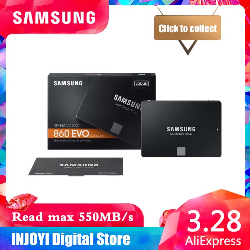 Samsung 860 EVO Internal Solid State Drive 250GB 500GB 1TB HDD Hard Disk HD SATA 3 2.5 inch SATA III SSD for Laptop Desktop PC
