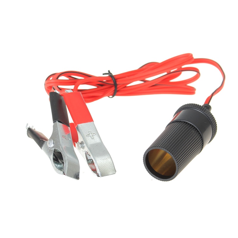Brand New 12V Battery Terminal Clip-on Cigarette Lighter Power Socket Adaptor Car Boat Van