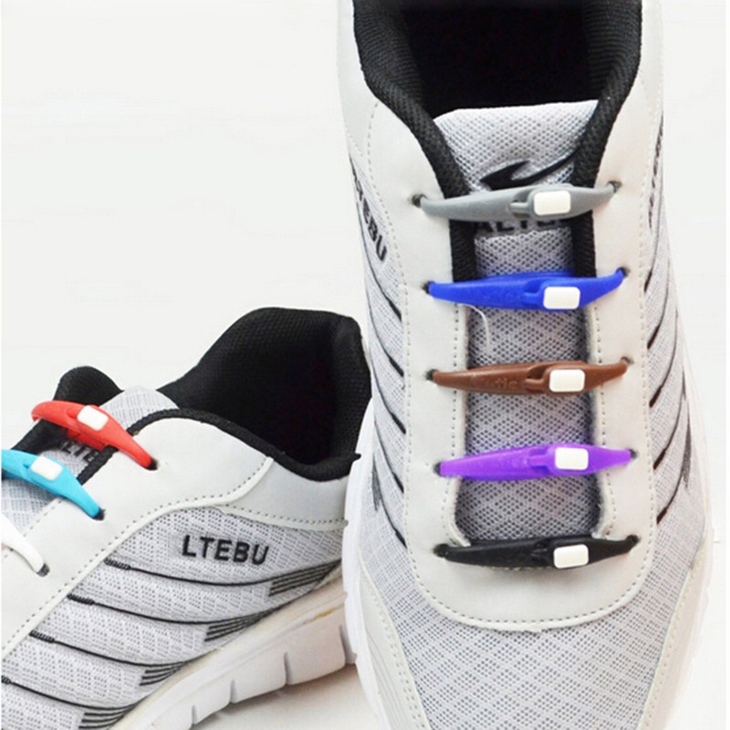 10Pc No Tie Lazy Adults Kids Silicone Shoes Tie Buckle Shoelaces Elastic Silicone Shoe Lace All Sneakers Fit Strap Cordones