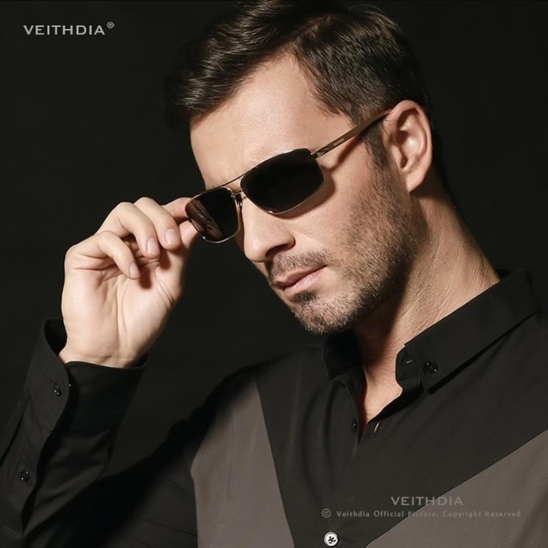 VEITHDIA Brand Polarized Men's Sunglasses Aluminum magnesium Gold Frame Sun Glasses Men Driving Glasses Eyewear Accessories 2458|brand men sunglasses|men brand sunglassesmen sunglasses - AliExpress