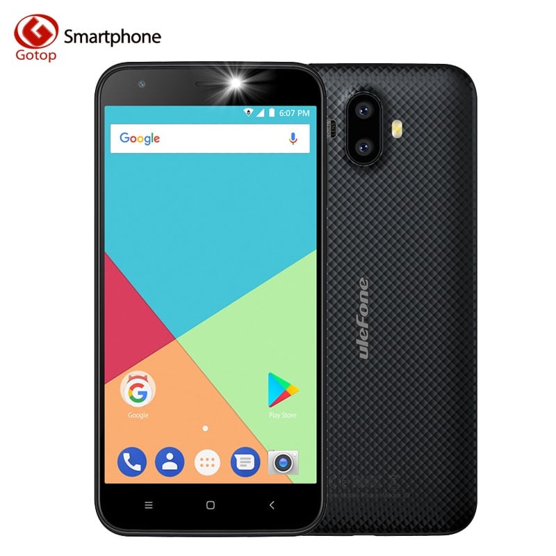 Ulefone S7 HD MTK6580 Quad Core Cell Phone 5.0 Inch Android 7.0 Smartphone 1GB RAM 8GB ROM Dual Back Camera 2500mAh Mobile Phone