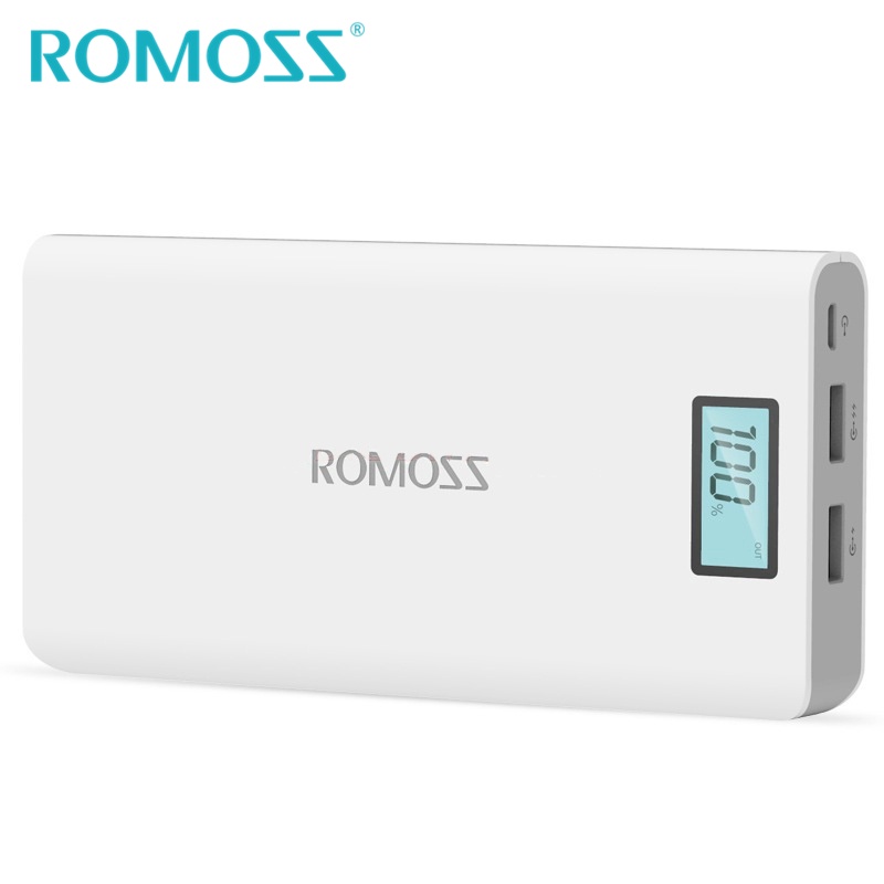 חדש מקורי ROMOSS Sense 6 פלוס החיצוני בנק כוח 20000 mAh סוללות גיבוי Powerbank USB הכפול כוח עבור סמסונג & iPhone