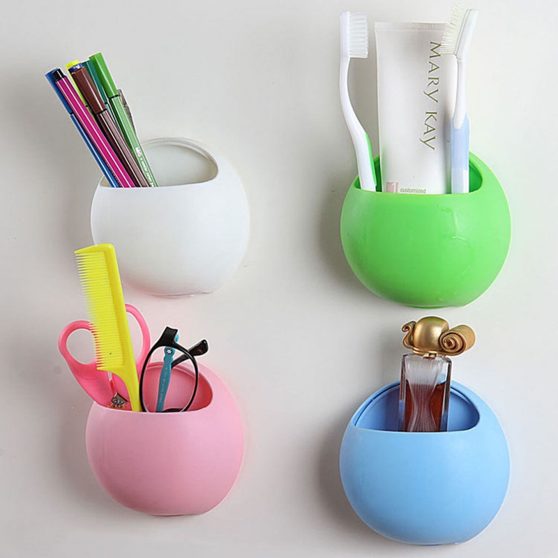 2016 Hot Organizer Bathroom Toothbrush Holder Cup Wall Mount Sucker Toothpaste Dispenser Toothbrush Holder Suction Hooks Cups W2