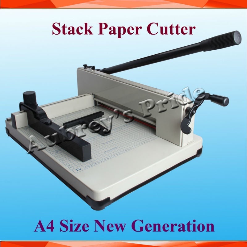 Free Shipping Brand New Heavy Duty 17KG No Assembly Required All Metal Steel Ream Guillotine 12In A4 SIze Stack Paper Cutter