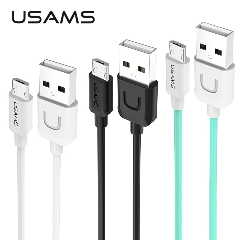 USAMS 2A fast charger micro usb cable for Xiaomi Redmi Data microsub Cable for Samsung s6 Huawei cord data adapter Android cable