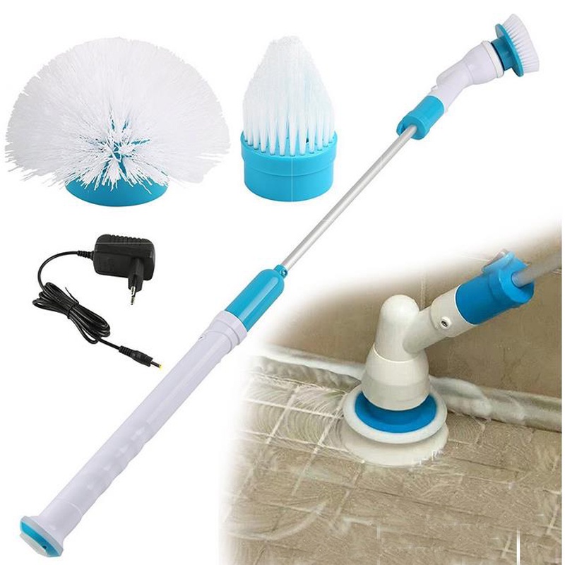 2017 Electric Turbo Scrub Long Handle Cleaning Brush Multi-function Wireless Charging Brush Household Cleaning Tools